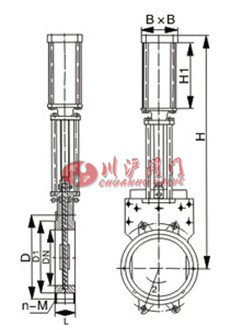 PZ673X-6、PZ673X-10_氣動漿液閥結(jié)構(gòu)圖